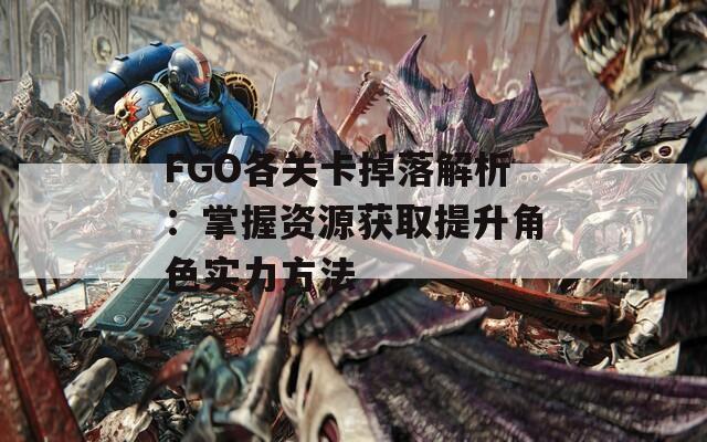 FGO各關(guān)卡掉落解析：掌握資源獲取提升角色實力方法