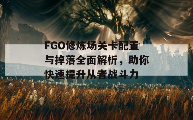 FGO修煉場(chǎng)關(guān)卡配置與掉落全面解析，助你快速提升從者戰(zhàn)斗力