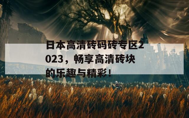 日本高清磚碼磚專區(qū)2023，暢享高清磚塊的樂趣與精彩！