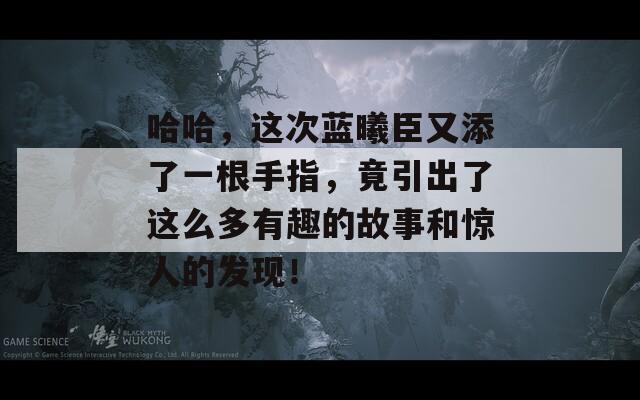 哈哈，這次藍(lán)曦臣又添了一根手指，竟引出了這么多有趣的故事和驚人的發(fā)現(xiàn)！