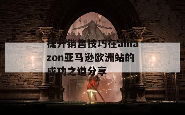 提升銷售技巧在amazon亞馬遜歐洲站的成功之道分享