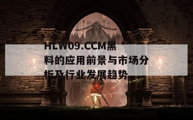 HLW09.CCM黑料的應(yīng)用前景與市場分析及行業(yè)發(fā)展趨勢