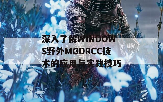 深入了解WINDOWS野外MGDRCC技術的應用與實踐技巧