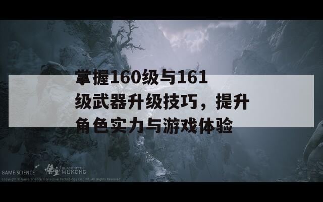 掌握160級與161級武器升級技巧，提升角色實(shí)力與游戲體驗(yàn)