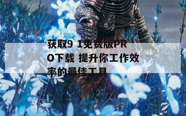 獲取9 1免費(fèi)版PRO下載 提升你工作效率的最佳工具