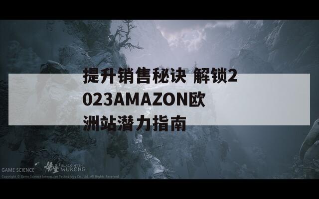 提升銷售秘訣 解鎖2023AMAZON歐洲站潛力指南