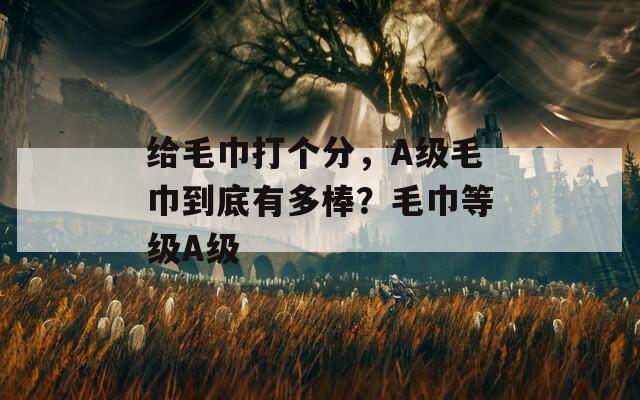 給毛巾打個分，A級毛巾到底有多棒？毛巾等級A級